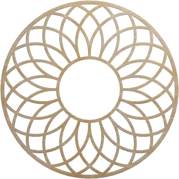 Ekena Millwork Cannes Wood Fretwork Pierced Ceiling Medallion, Birch, 36"OD x 12 1/4"ID x 1/4"T CMWP36X36X0250CNBI - main